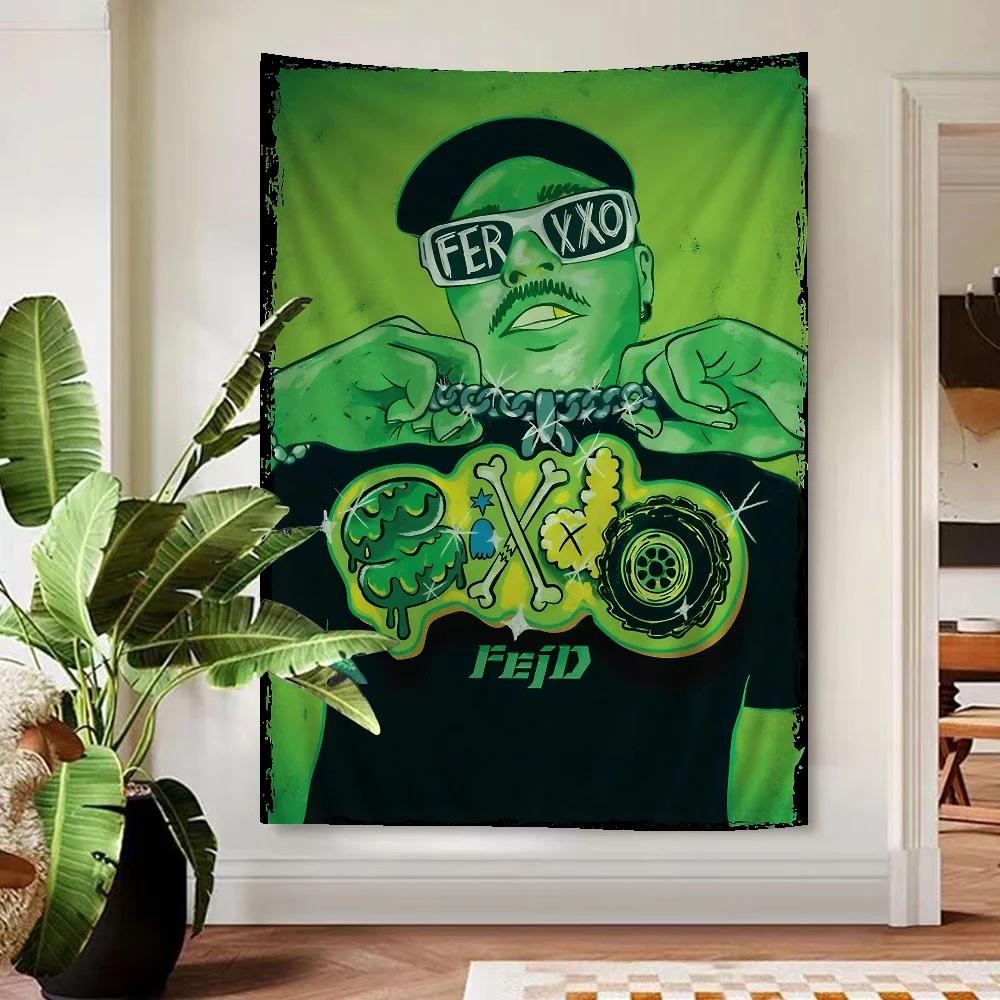 Ferxxo Feid Tapestry Art Printing Art Science Fiction Room Home Decor Home Decor