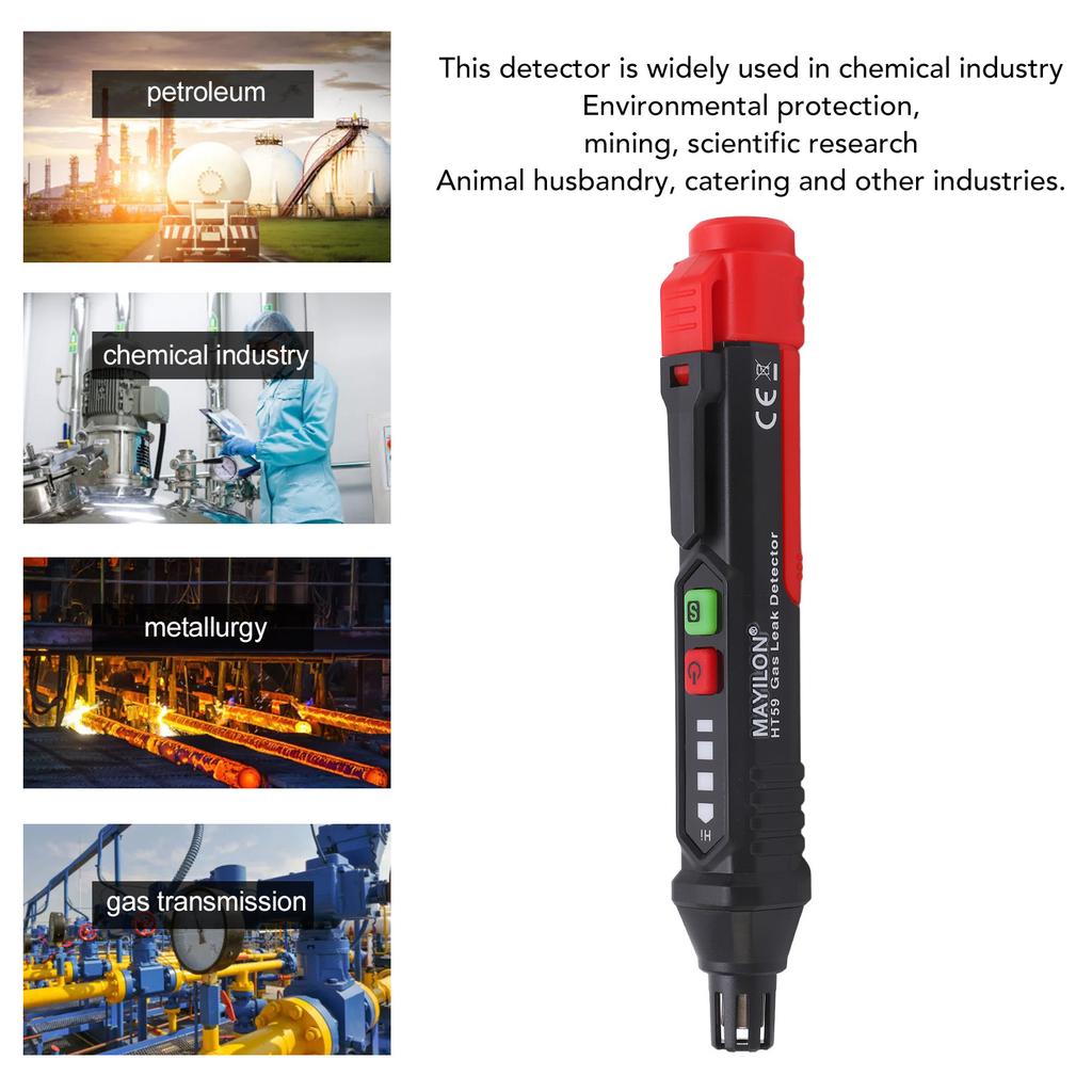 Gas Detector Pen Type Sensitive Portable Combustible Gas Tester Sensor for Industry Catering Gas Tester Combustible Gas Analyzer