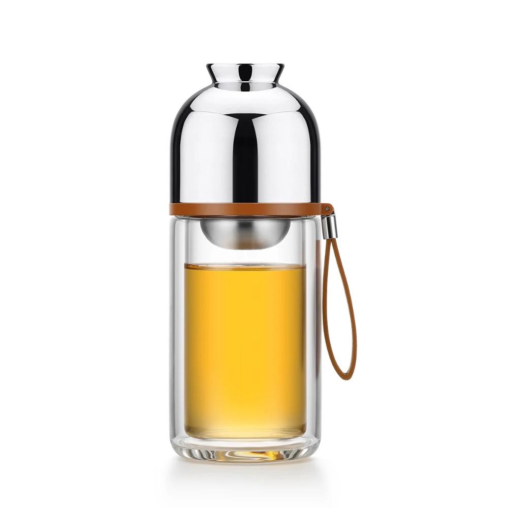 SAMADOYO-Tea Separator, Heat-Resistant Glass Brewing, Tea Filtration, Portable Cup, Outdoor, Travel, Vehicle Water Cup