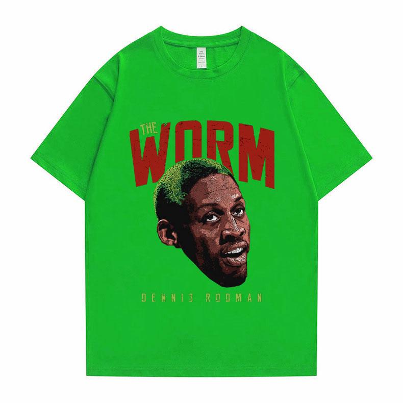 Hot New The Worm Dennis RodUnisex Graphic Tees Unisex Women Hip Hop Tshirt Boys Basketball Tshirt Male Loose T Shirts Unisex Streetwear
