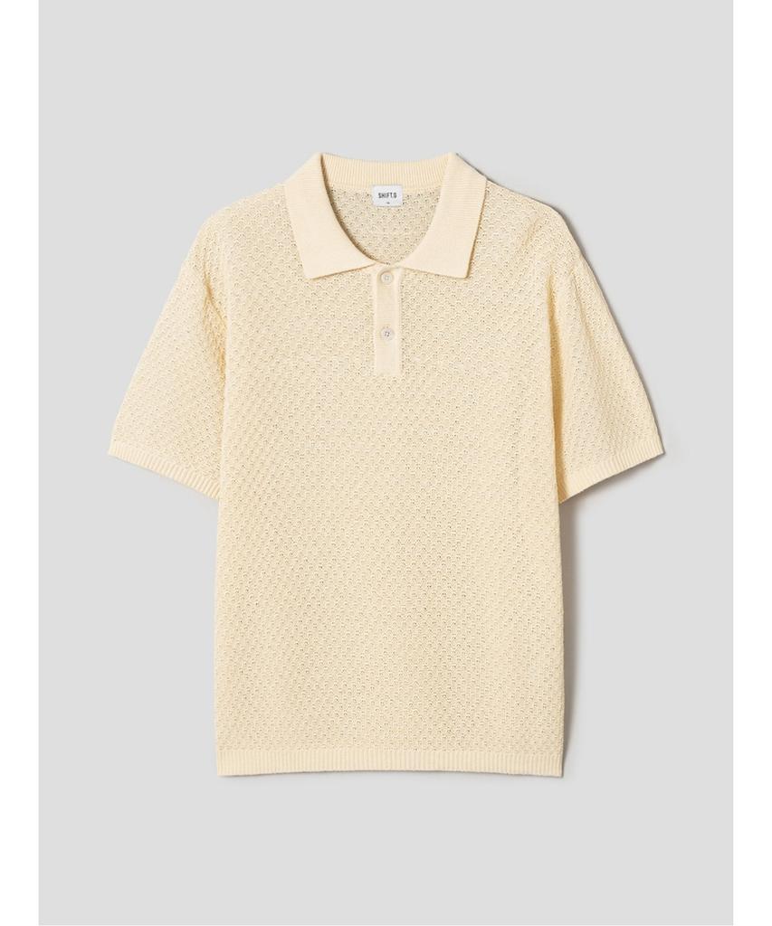 SHIFT.G Paper Yarn Texture Polo Yellow