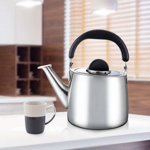 Whistling Kettle, Stylish Stainless Steel Kettle, Large Capacity, 2.5L, 3L, 4L, 5L, 6L, Compatible with Gas, Induction, and All Heat Sources (2.5L)