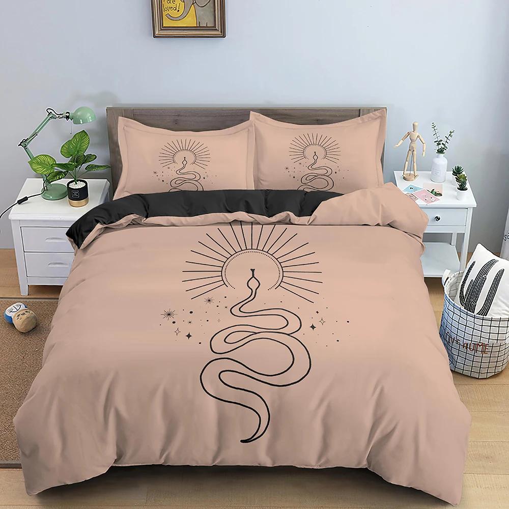 Sun and Moon Duvet Cover Set Exotic Mandala Divination Theme Queen King Size Quilt Cover 2/3Pcs Soft Polyester Comforter Cover