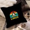 Linux Operating System Tux Penguin Pillow Cover For Bedroom Room And Living Room Sofa Decorative Cushion Cover