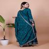 Dark Teal Embroidered Sharara Suit with Dupatta