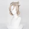 Genshin Impact Albedo Cosplay Wig Cosplay 35cm Short Linen Heat Resistant Synthetic Hair Halloween Anime Cosplay Wigs + Wig Cap