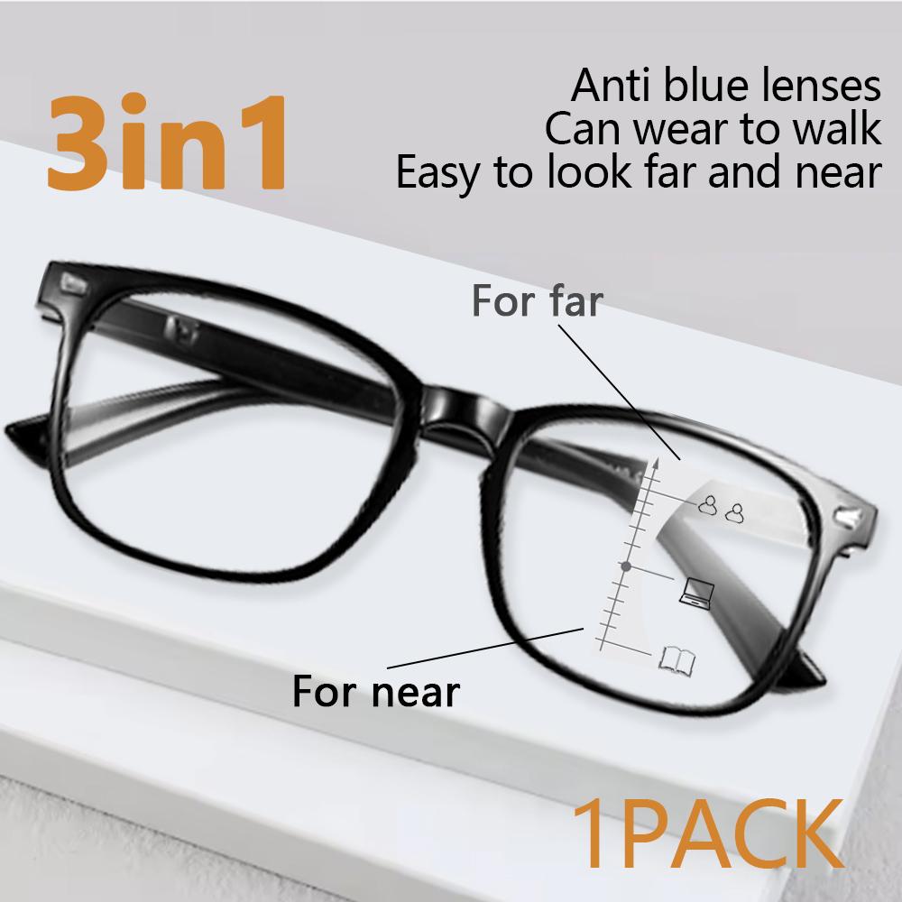 1/2pcs VOPHA New 3 in 1 Progressive Multifocal Reading Glasses Women Anti-blue Eyeglasses Easy To Look Far and Near +1.0 To +3.0