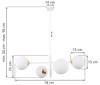 Vicenza Hanging Lamp White And Gold 4-Flat White Lampshade E14