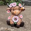 Modern Cow Sculpture Highland Cow Cute Flower Vase Highland Cow Resin Vase Decorative Planter for Plants Flowers Home Decor
