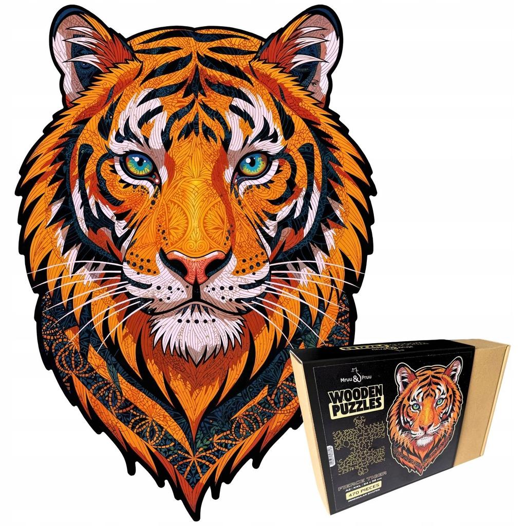 Wooden Puzzle Wild Tiger Large XXL Puzzle Gift For Adults 470