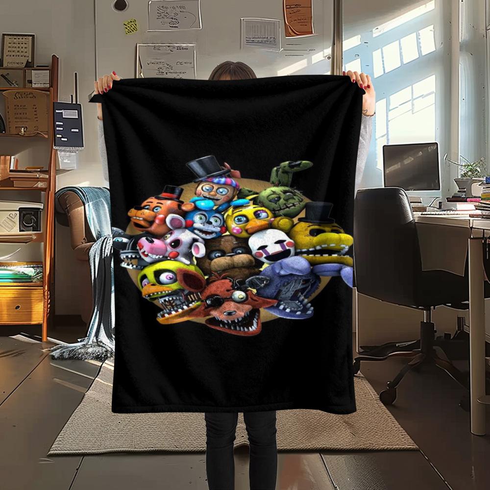 Five Nights Freddy'S Plushies Blanket Blanket Home Decor Office Rest Blanket Digital Printing Sheet