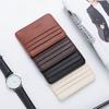 Ultrathin Mini Card Holder Pu Solid Color Simple Wallets Men Purse Multi-Cards Credit Card Coin Short Purse For Male