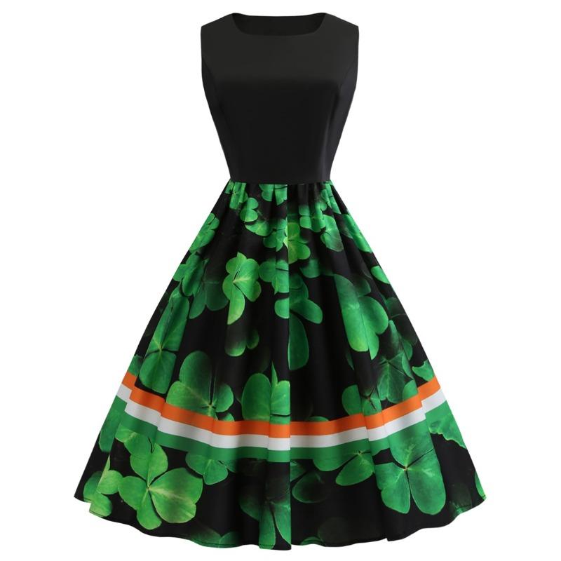 

Винтажный ул.. Новый черный с круглым вырезом Патрика, трехмерная печать с позиционированием заклинания XXL зелёный