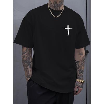 Taglie Europee Maglietta da Uomo - Vestibilità Rilassata Girocollo Streetwear Tee, Camicia Essenziale Minimalista Quotidiana per Outfit Hip-Hop & Casual