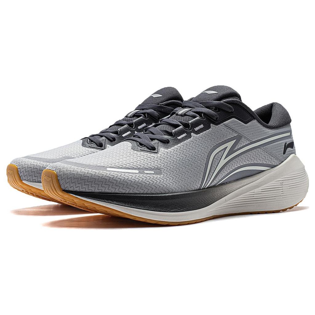 New LiNing Wave V2 Cushioning, Slip Resistant, And Abrasion Resistant Low Top Casual Running Shoes Men's Brick Gray ARST053-5