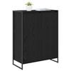 Shoe Cabinet with Storage Black Oak Effect 79 x 36 x 100 cm