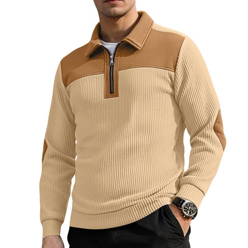 Mens Knitted Polo Shirt With Embroidery For Casual Office Winter Wear
