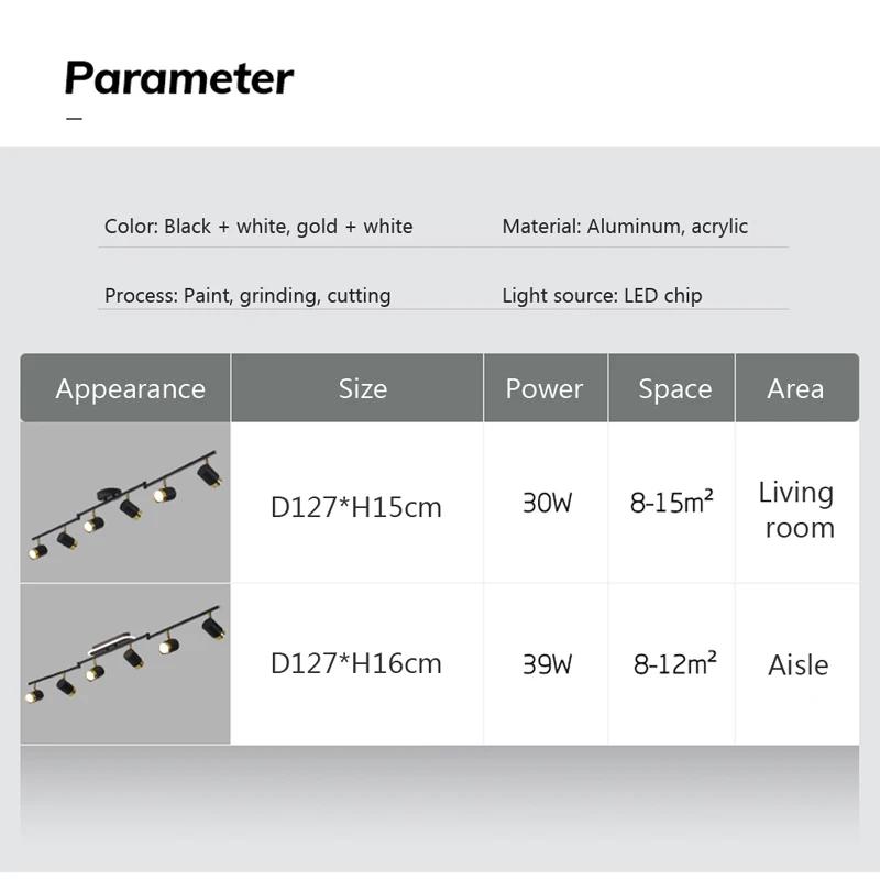 Nordic Strip LED Multihead Ceiling Lamp Spotlights For Hall Living Room Bedroom Balcony Corridor Cloakroom Decor Lights Fixtures