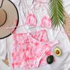 Women's Bikini Swimsuit Split Three-piece Swimsuit Tie-dye 4 Color