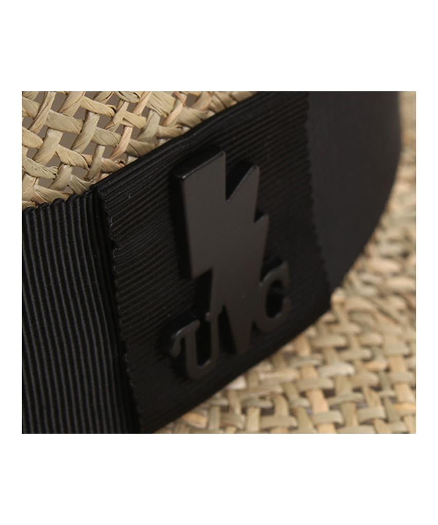 Yunibeosyeolkemiseuteuli Bau Flat Short Panama Hat Bk Raffia Hat