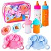 12Piece Doll Feeding Set with Bottles Pacifiers Juice Container Role Play  Accessories Safe Educational Toy forToddler