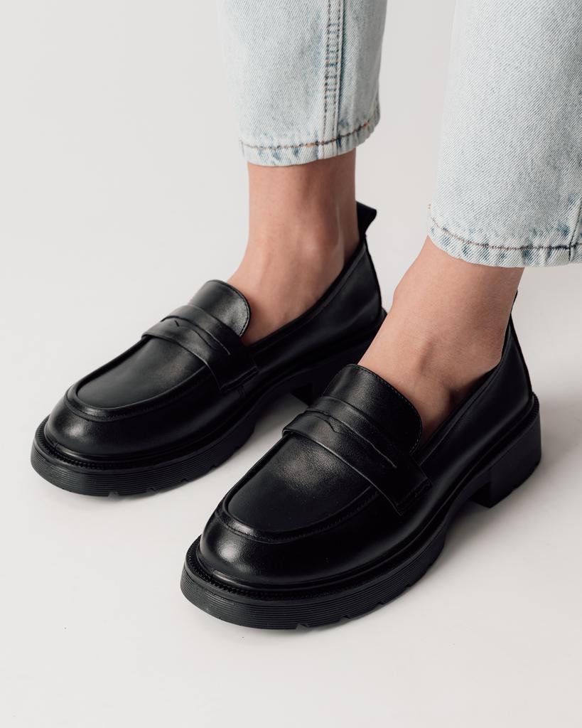 Klassische Loafer Allsy 197365 40 schwarzes Leder