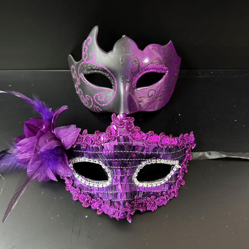 Venetian Half-Face Masquerade Couple Masks for Men and Women