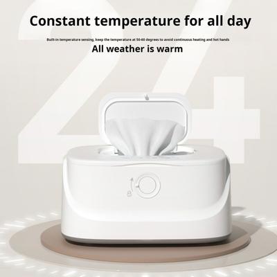 Wipes Warmer with Stainless Steel Top Heating 3 Adjustable Levels Indicator Light Constant