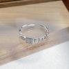 Day Cold Wind Zircon Light Luxury High Sense Open Ring Exquisite Geometric Personality Niche Ring Woman