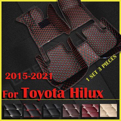 Car Floor Mats For Toyota Hilux 2015-2017 2018    Custom Auto Foot Pads Automobile Carpet Cover Interior