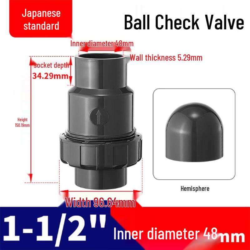 Rongsheng UPVC Ball Check Valve, JIS Standard