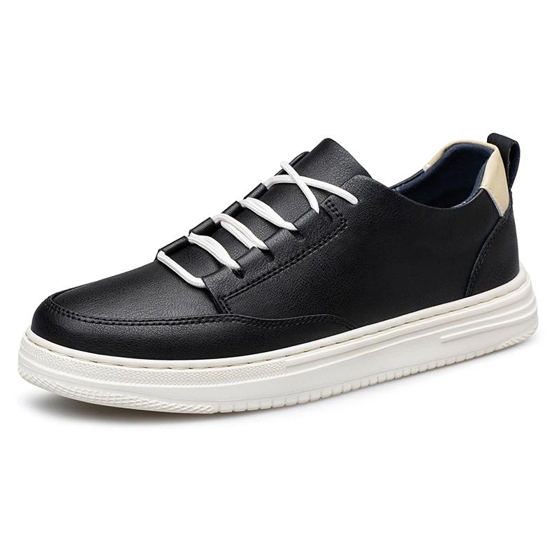 Fashion Men's Genuine Casual Shoes Handmade Leather Black Business Shoes for Men Comfort Classic White Luxury Shoes Mocasines Hombre