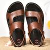 Fashion Mens Beach Sandals Open Toe Non-slip Men Slippers Classic Two Uses Male Minimally comfortable and breathable walking shoes