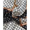 Daks Square Silk Scarf Black Dd Pattern Dcsc3e021