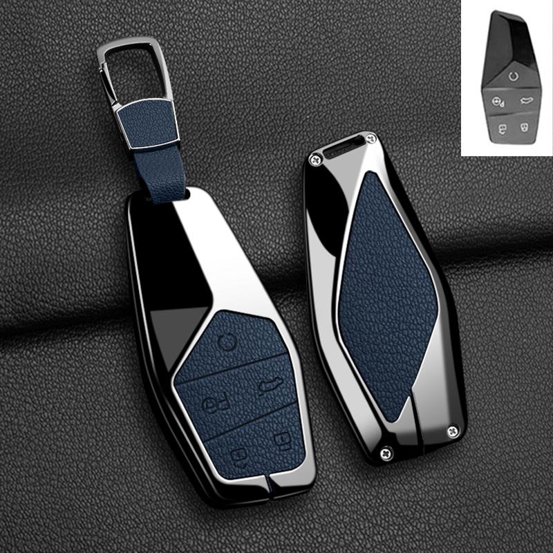 Zinc Alloy Car Key Case Fob For Mg One Remote Protection Cover Shell Keychain Ring Holder In