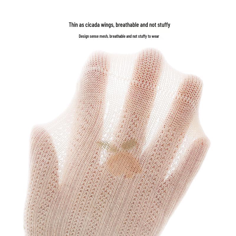 Ultra-Thin Mesh Baby Socks: Breathable and Loose-Fit Mid-Calf Lace Socks for Girls