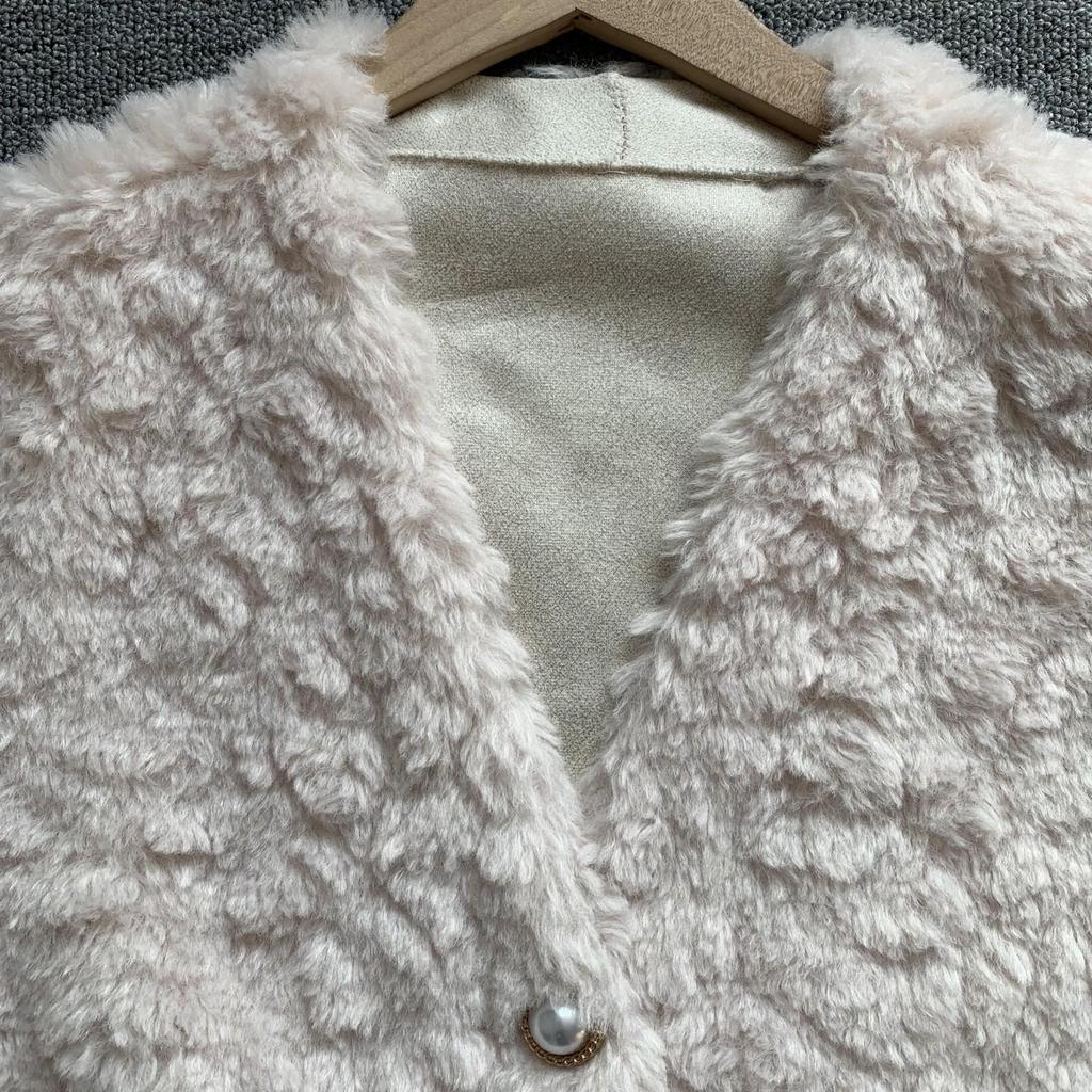 Women's Korean Style Lambswool Fur Vest: Autumn/Winter Fashionable Temperament Loose Warm Coat