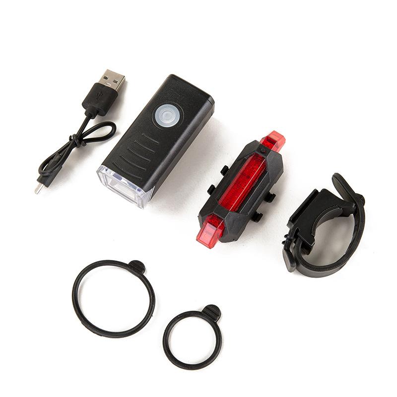 Mini-LED-Fahrrad-Frontlicht XPG LED-Fahrradlampe mit USB-Aufladung und eingebautem Akku, Fahrrad-Taschenlampe mit Rücklicht, Fahrradlichter