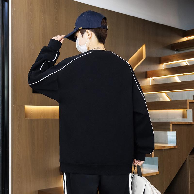 Autumn Crew Neck Sweater Boys Junior High School Students Long Sleeve T-Shirt Teen Handsome Older Kids Men's Top