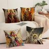 Archangel St Michael Cushion Cover Soft Short Plush Pillow Cover Smooth Cozy Texture Aesthetic Cushion Case Home Decor