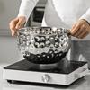 Heavy Duty 304 Nonrust Steel Hammered Salad Tray Serving Bowl Suitable For Family Gatherings And Outdoor Picnics