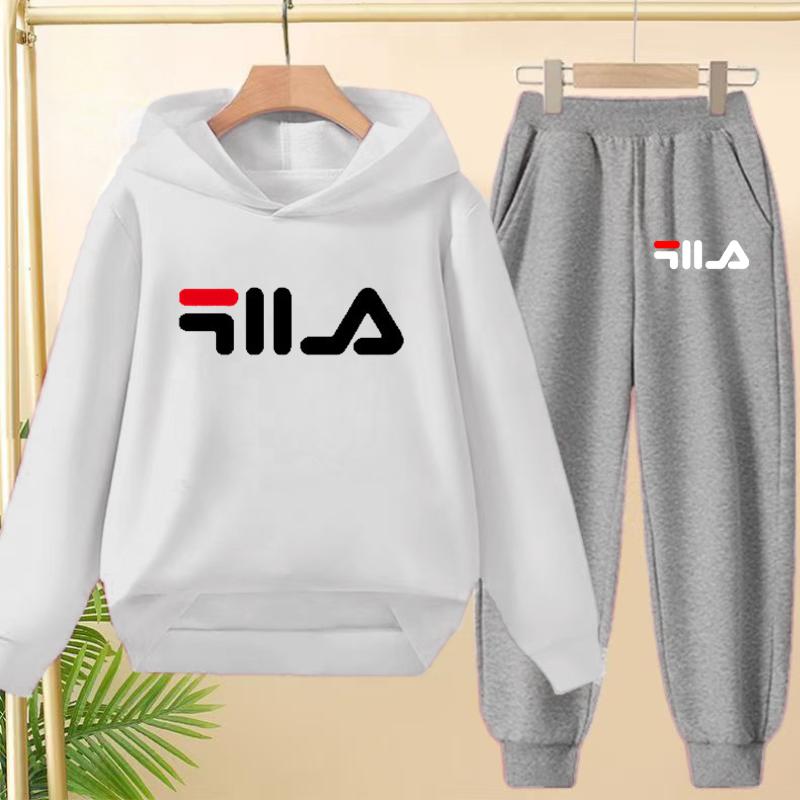 Children's Pullover Pink Coat Hoodie Sweatshirt Top + Pants Boys Girls Toddler 3-12Yrs Clothes Casual Sports Jogging Fashion Set