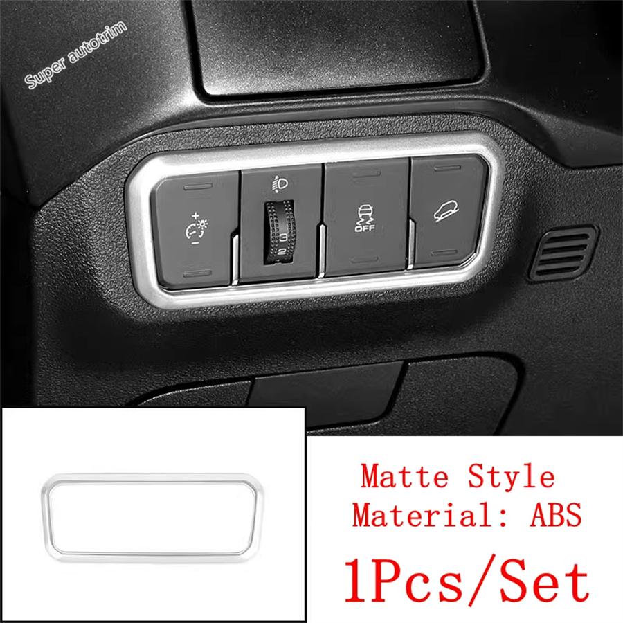Car Head Light Lamp Switch Control Panel Frame Stickers Cover Trim Matte Accessories For Great Wall GWM WEY TANK 300 - 2025
