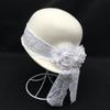 French Retro White 100% Wool Hat Ladies Elegance Black Floral Lace Beret French Wedding Wool Top Hat Ladies Felt Hat