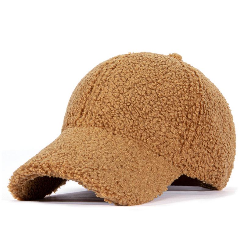 Autumn/Winter Korean Style Plus Size Warm Lamb Fleece Ear Protection Baseball Cap - Unisex Cold-Proof Plush Duckbill Hat