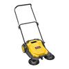 Walk-Behind Hand Push Floor Sweeper, Manual Floor Sweeper Non-Electric with 650mm Sweeping Width, 18.9L Waste Container & Adjustable Folding Handle