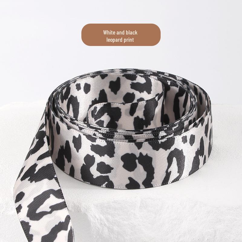 Personalized Leopard Print Satin Shoelaces 2cm - Wide Flat Laces for White Sneakers
