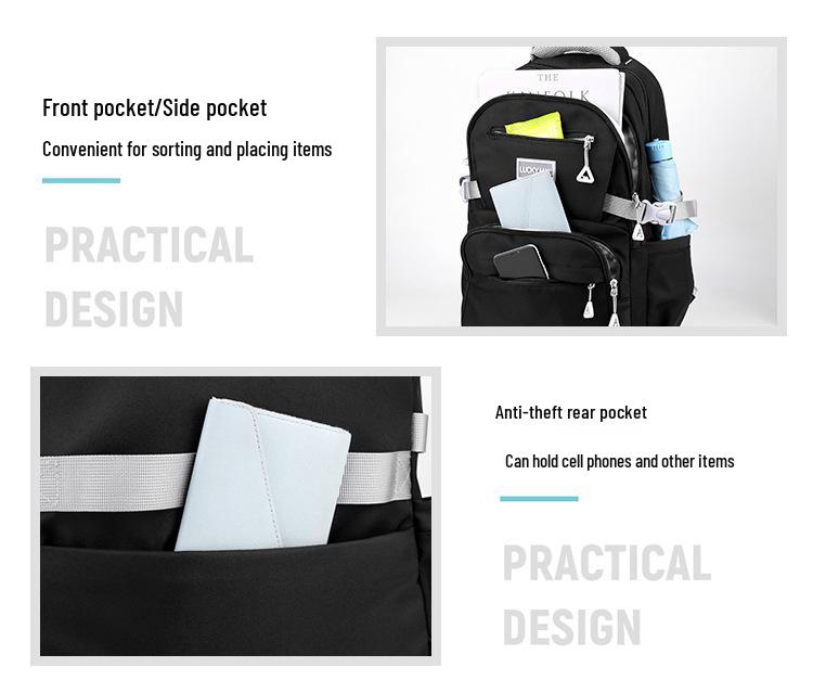 Chic Large Capacity Travel Backpack - Women's Korean Style, Perfect for Junior and Middle School Students' Casual Use