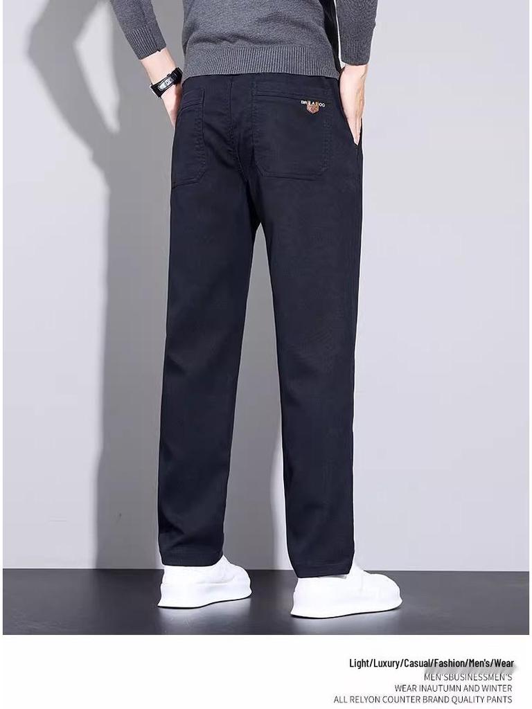 Men's Trendy Slim Straight Casual Pants - Spring/Autumn Fashion, Versatile Business Wear