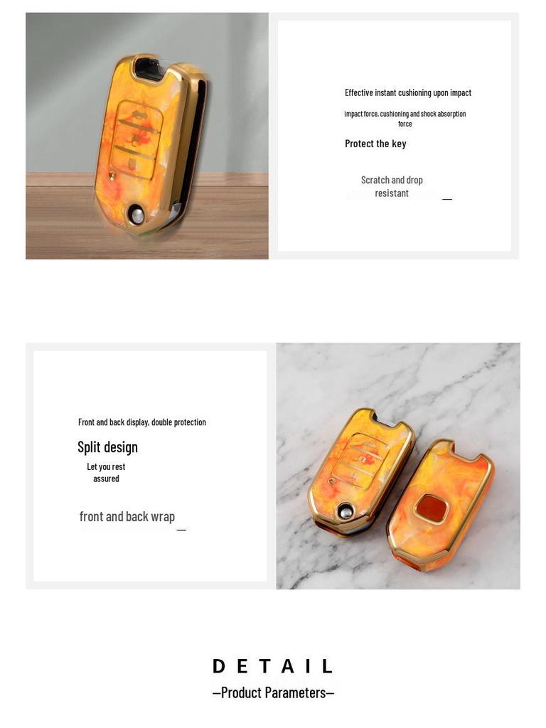 Honda Key Case for Accord, CR-V, XRV, Vezel, Breeze, Crosstour, Lingpai, Jade
